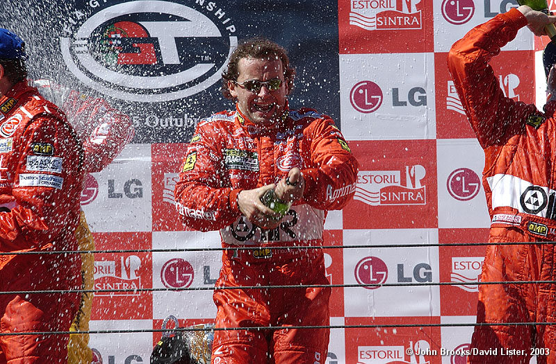 Thomas Biagi celebrates GT driver's championship