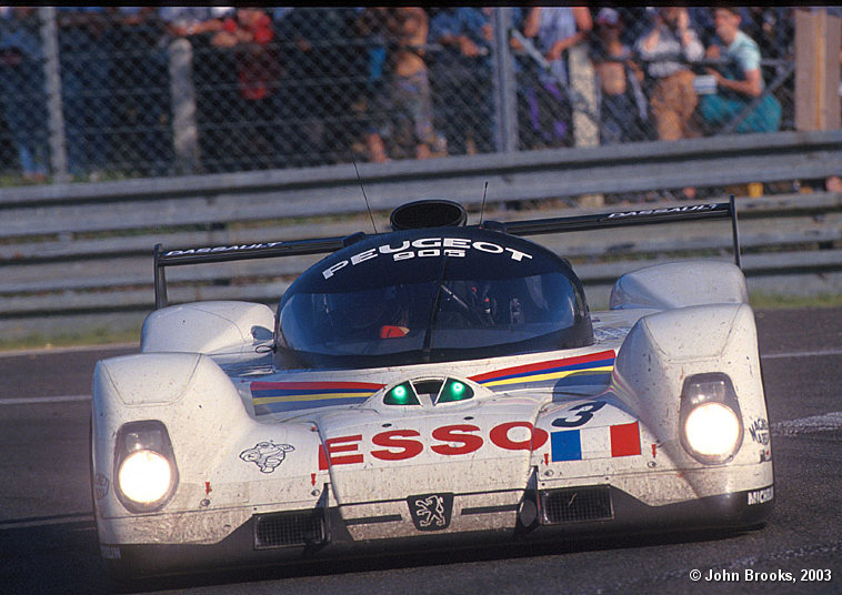 French Triumph............Christophe Bouchut, Eric Helary and Geoff Brabham in the Peugeot 905B