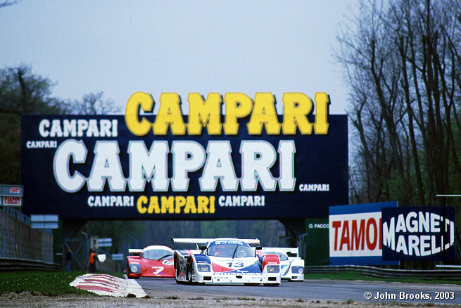 Monza Revival......1000KMS in 1987 Raphanel's Courage into the second chicane