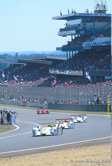 The Audi Squadron head the field with Brabham gamely hanging on
