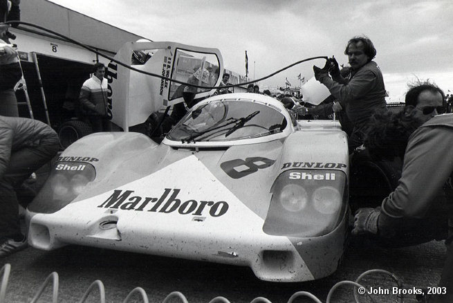 Pit stop for the Joest 956 of Wollek and Johansson ..... Silverstone 83