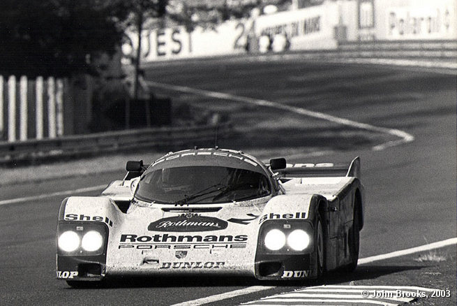 1985 Le Mans ....... rare defeat for the Rothmans Team ...... Bell on his way to Terte Rouge