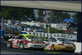 Johnny Mowlem takes the fight to the Alex Job team at Sebring..........