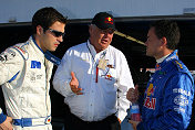 Porsche superstars Luhr and Maassen with Bob Snodgrass