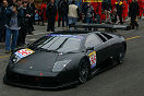 Dindo Capello takes the Lamborghini Murcielago R-GT to the track for the first competition laps