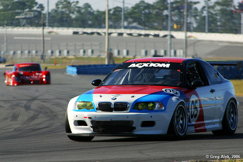 NO 05 BMW M3 OF  Matthew Alhadeff, Bill Auberlen, Tom Milner &Justin Marks LEADS NO 99 DP THROUGH THE INFIELD